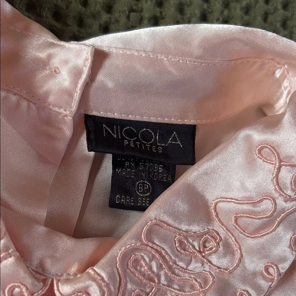 NICOLA Blush Pink Embroidered Blouse - Picture 2 of 6